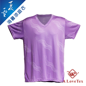 夏雪 彩色涼感衣 - 紫色水紋