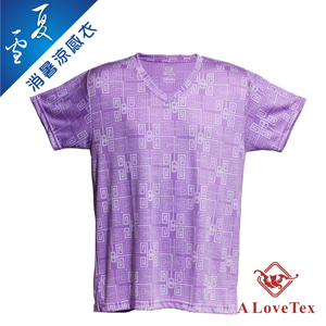 夏雪 彩色涼感衣 - 紫色迴紋